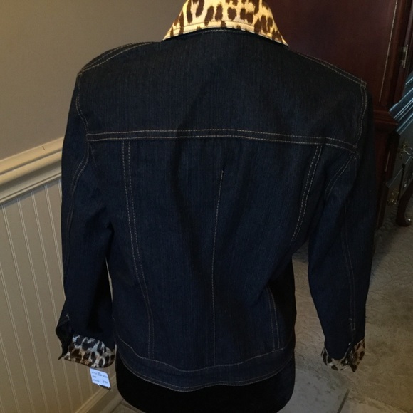 V Cristina Dark Blue Denim Jacket Size PM - Picture 5 of 8